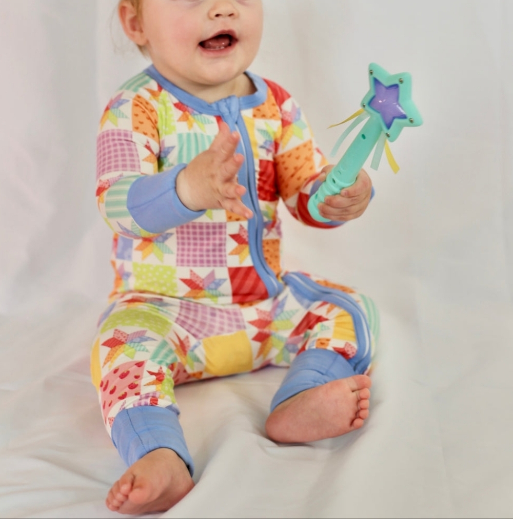 🧶 Knitted & Known Double-Zip Fold-Over Newborn Footie Pajamas 👶💤